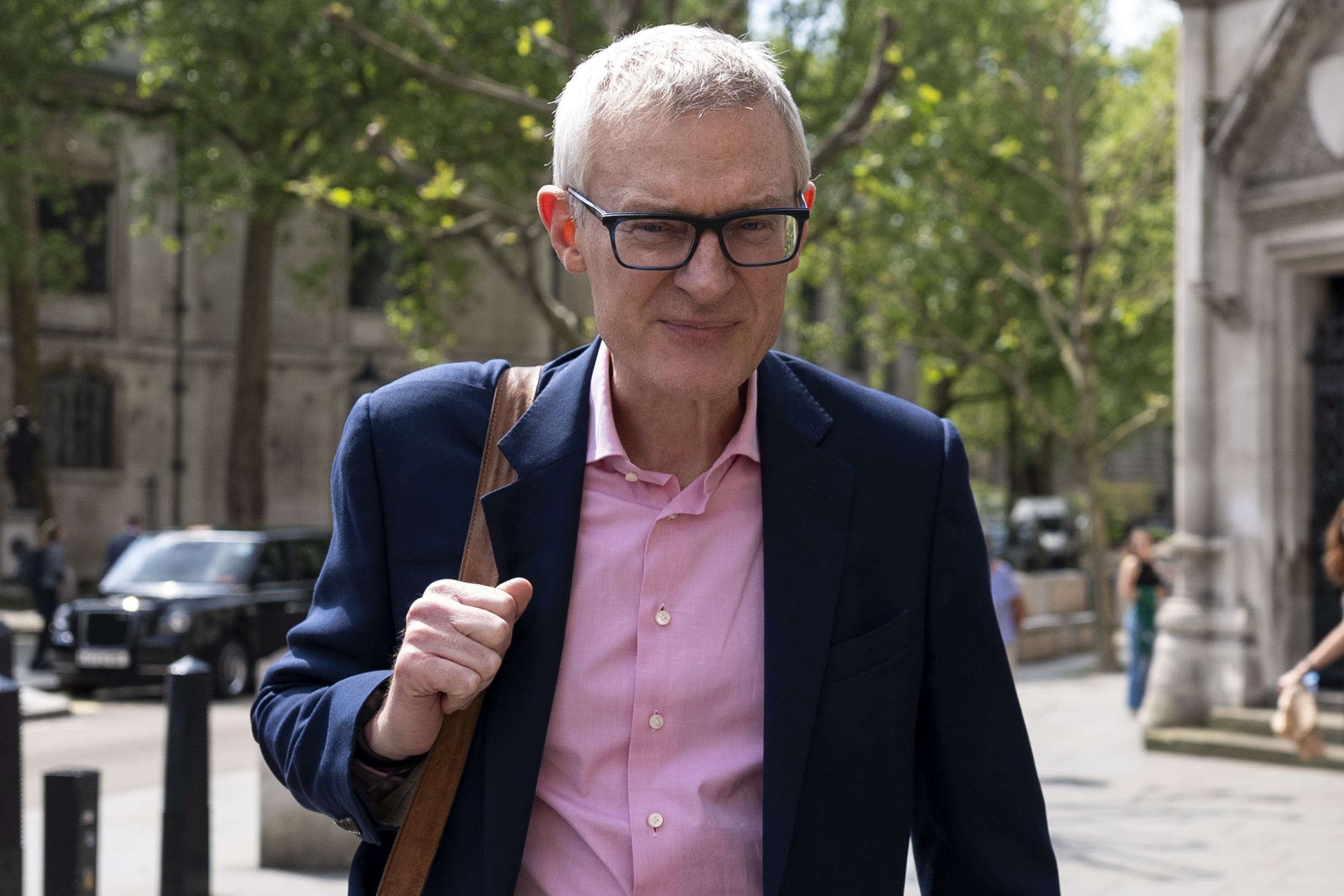 Jeremy Vine arrives at the Royal Courts of Justice in London for the first hearing in the libel claim brought by himself against Joey Barton
