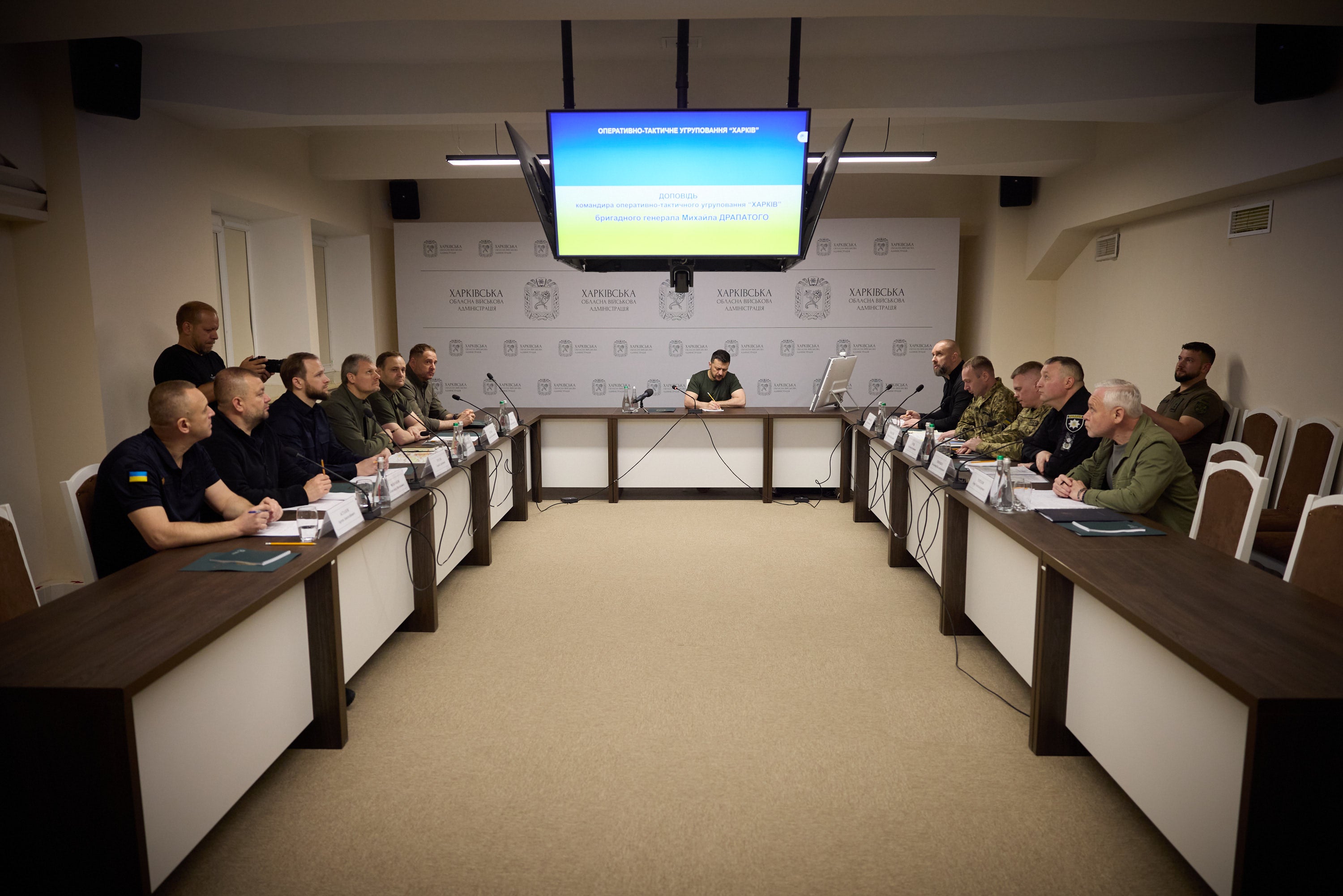 Ukrainian President Volodymyr Zelensky holds a meeting in Kharkiv on Friday to discuss, among other topics, the housing needs of evacuees