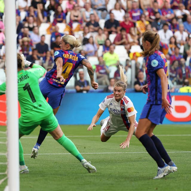 <p>Lyon defeated Barcelona 3-1 to win the Women’s Champions League in Turin in 2022</p>