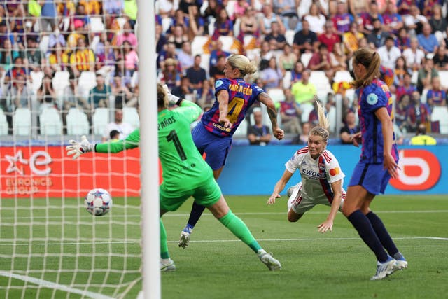 <p>Lyon defeated Barcelona 3-1 to win the Women’s Champions League in Turin in 2022</p>
