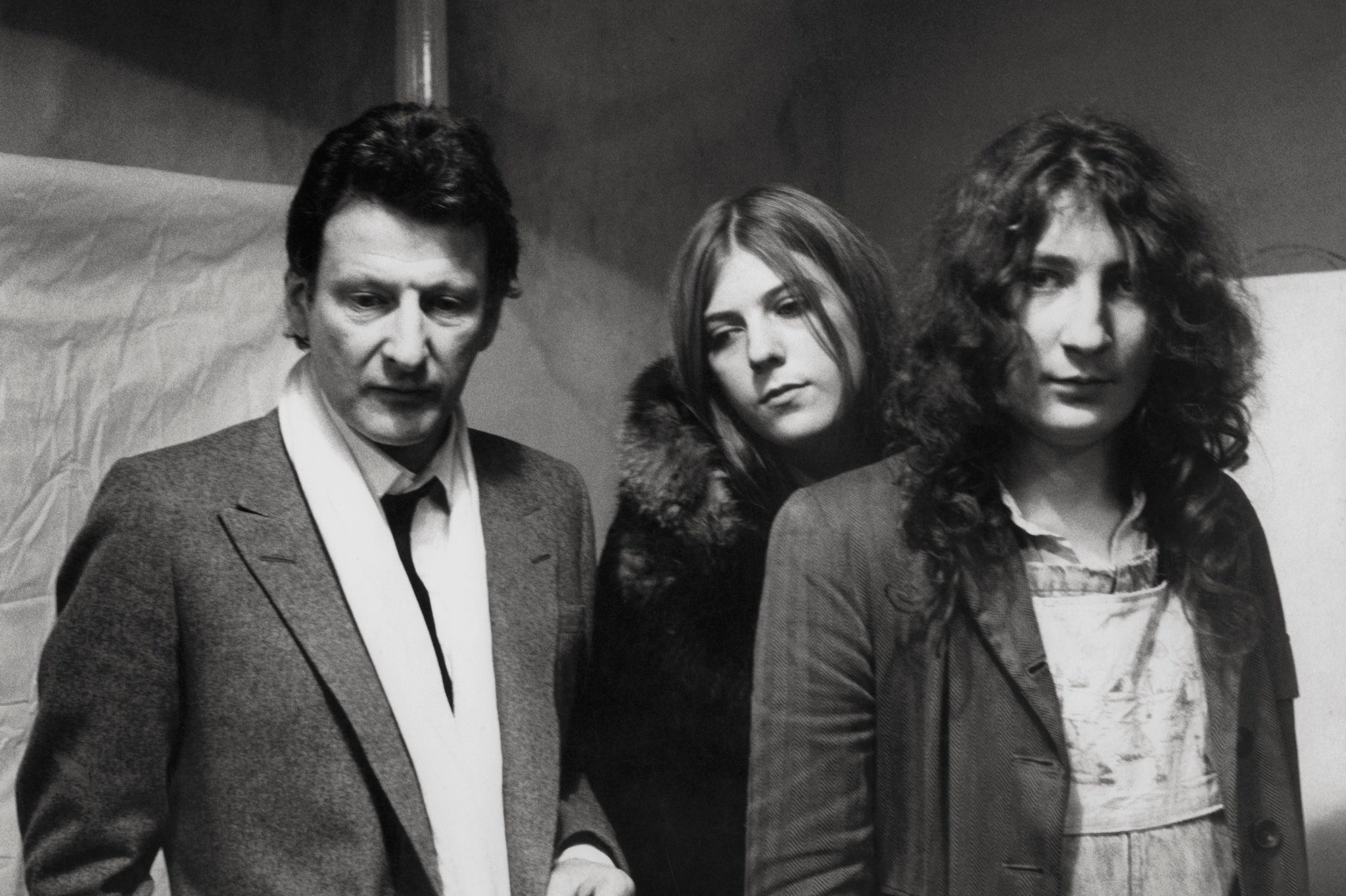 Lucian Freud photographed with his children Rose and Ali Boyt