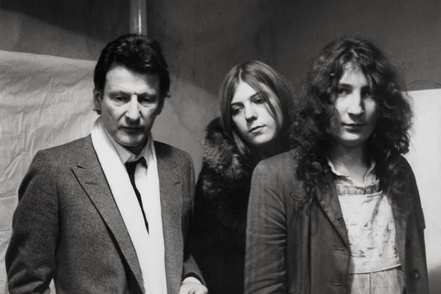 <p>Lucian Freud photographed with his children Rose and Ali Boyt</p>