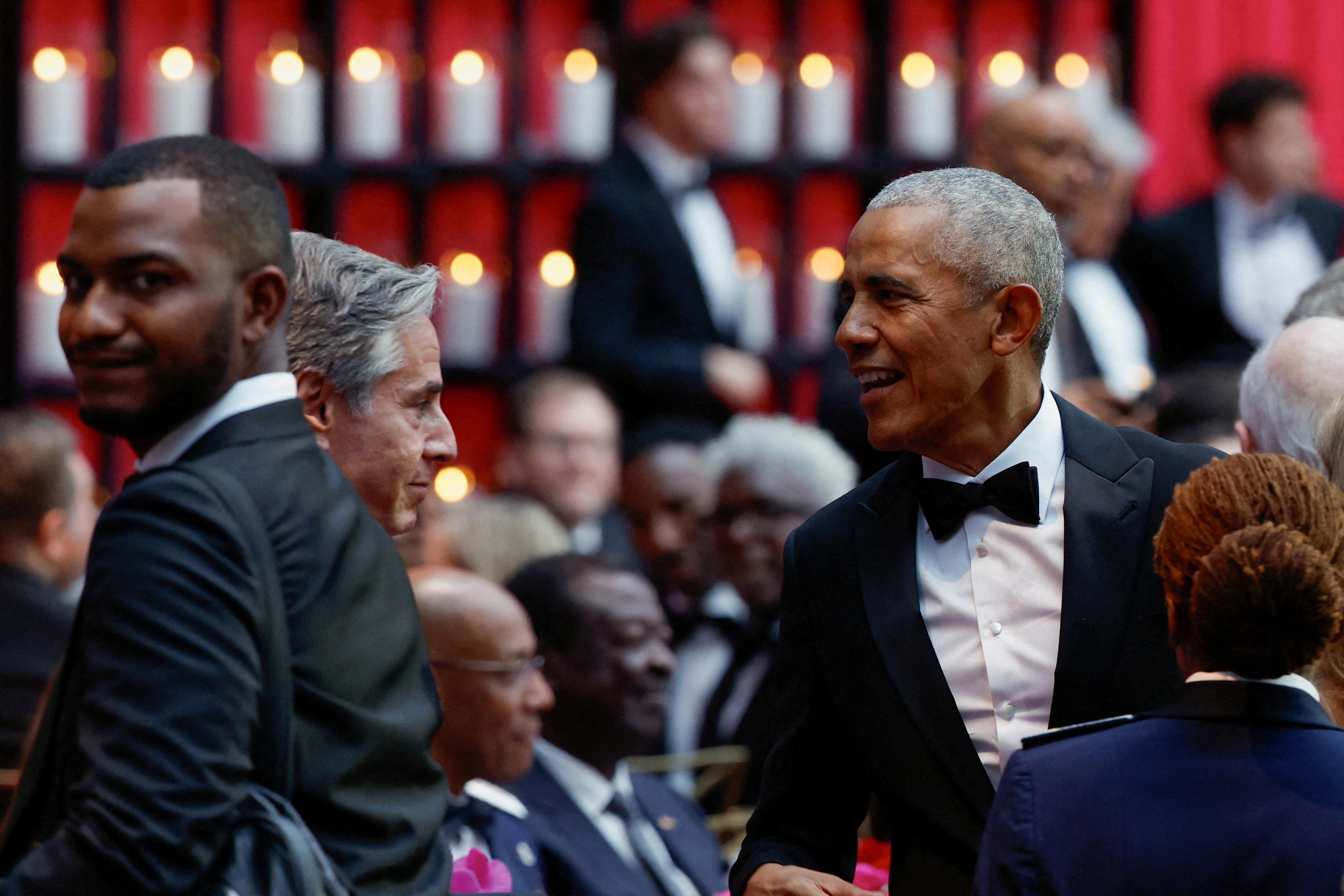 Former president Barack Obama briefly attended the official State Dinner in honour of Kenya’s President William Ruto at the White House