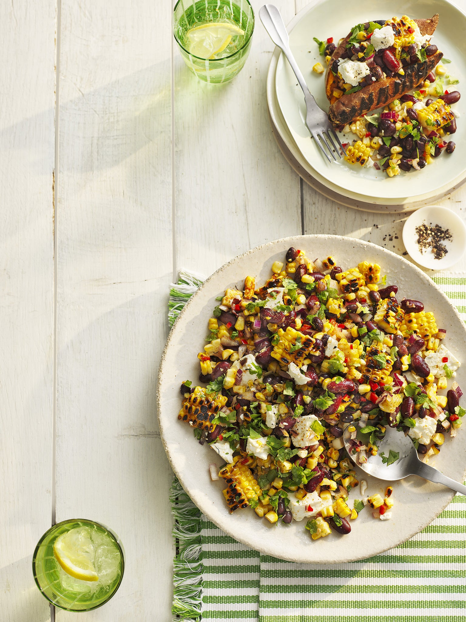 Make the most of your grill to char the corn and enhance the flavor of your salad
