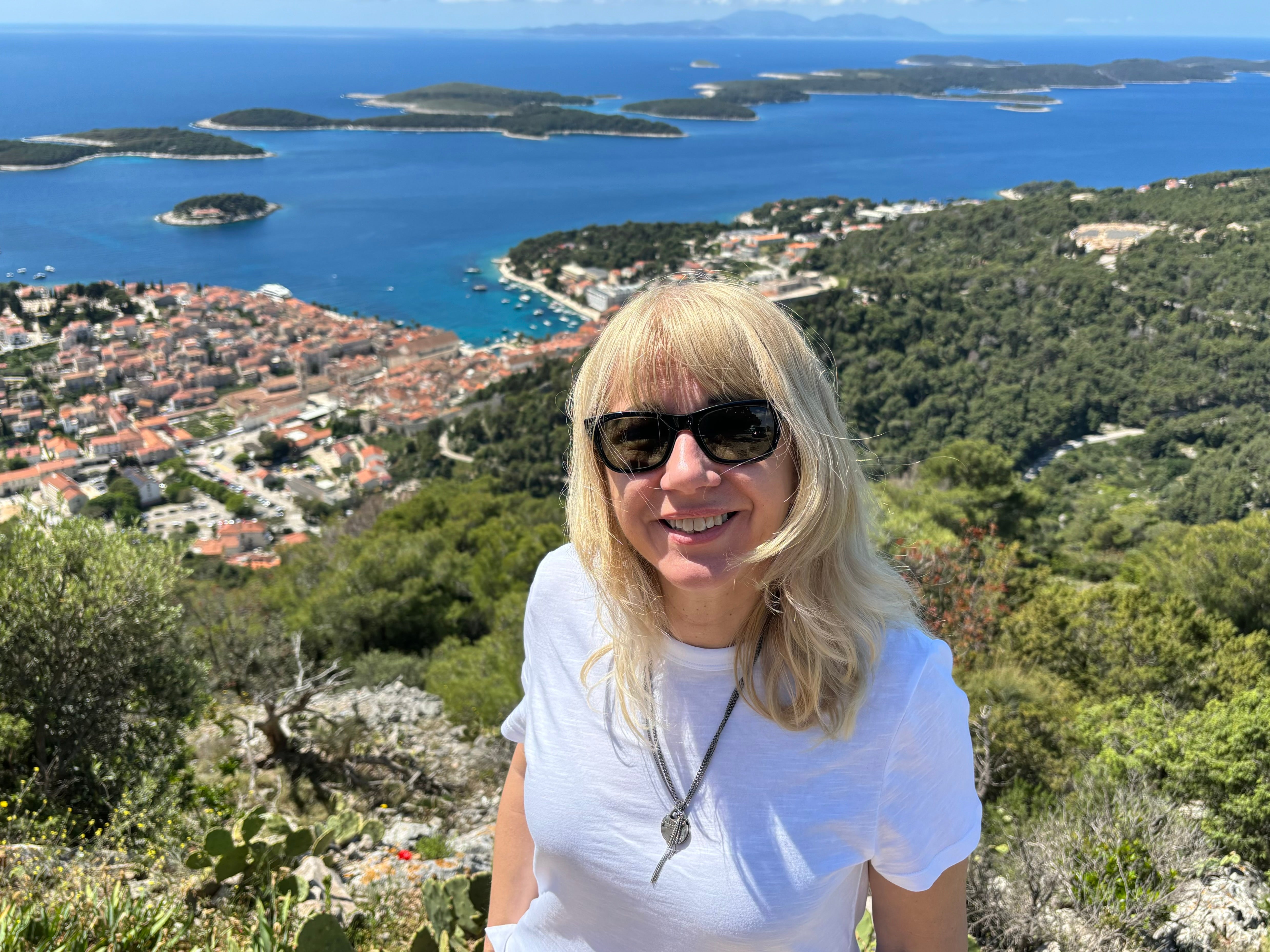 Croatia travel expert Mary Novakovich takes in the glorious views over Hvar Town
