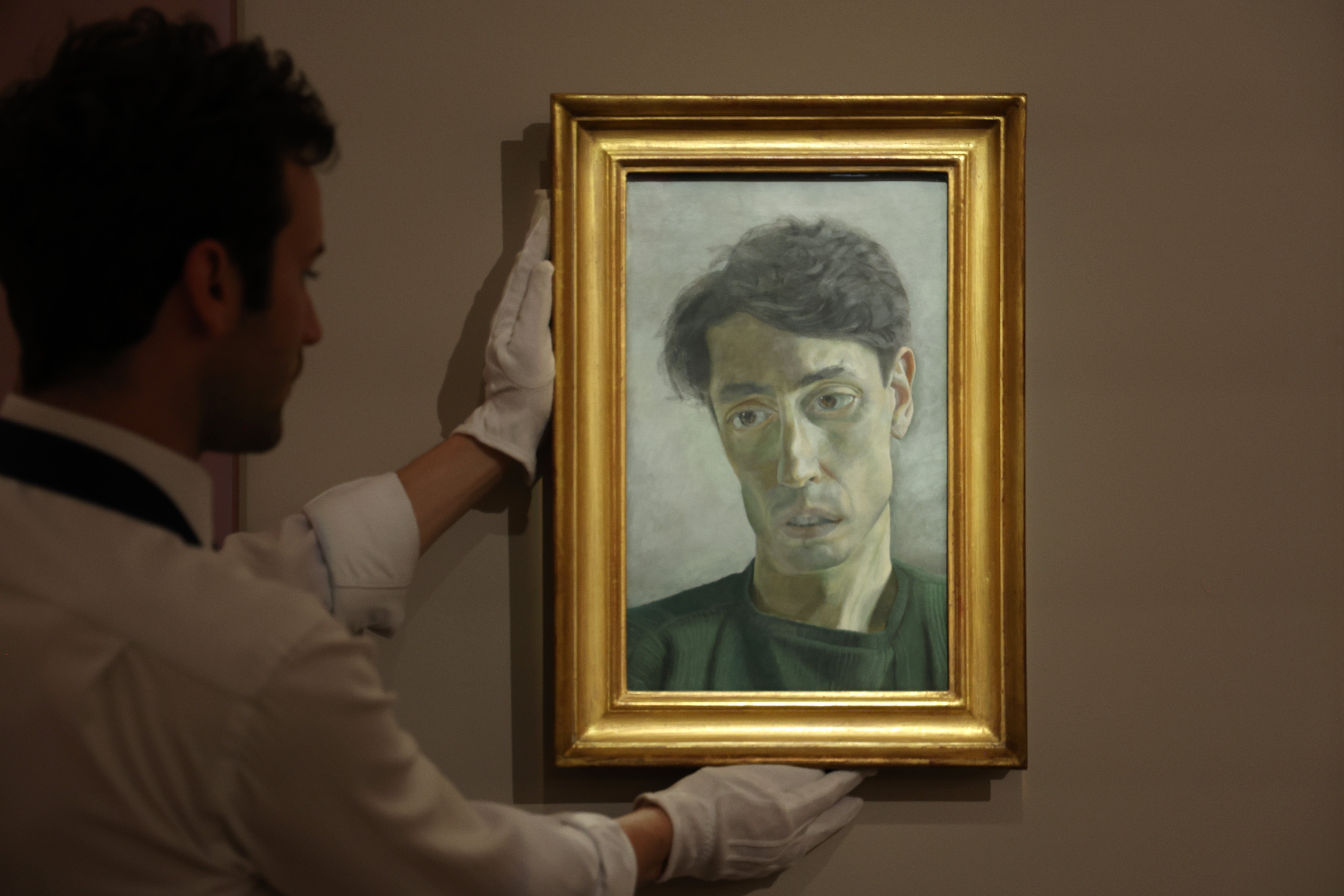 Freud’s portrait of his friend John Minton is on display