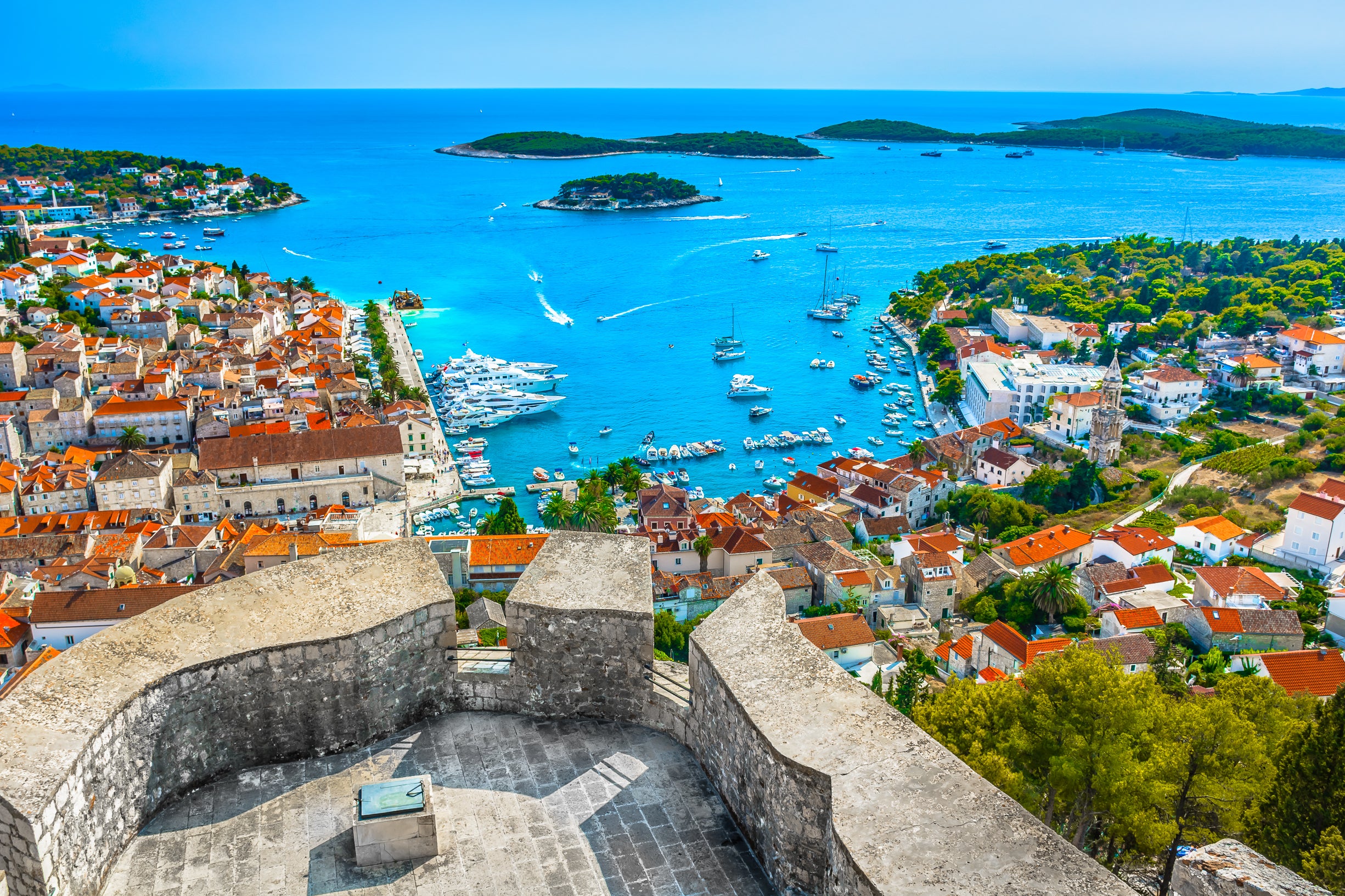 One of Mary’s favourite views - Hvar’s terracotta rooftops framed by the deep blue Adriatic and the dark green Pakleni Islands - can be seen from Fortica Fortress