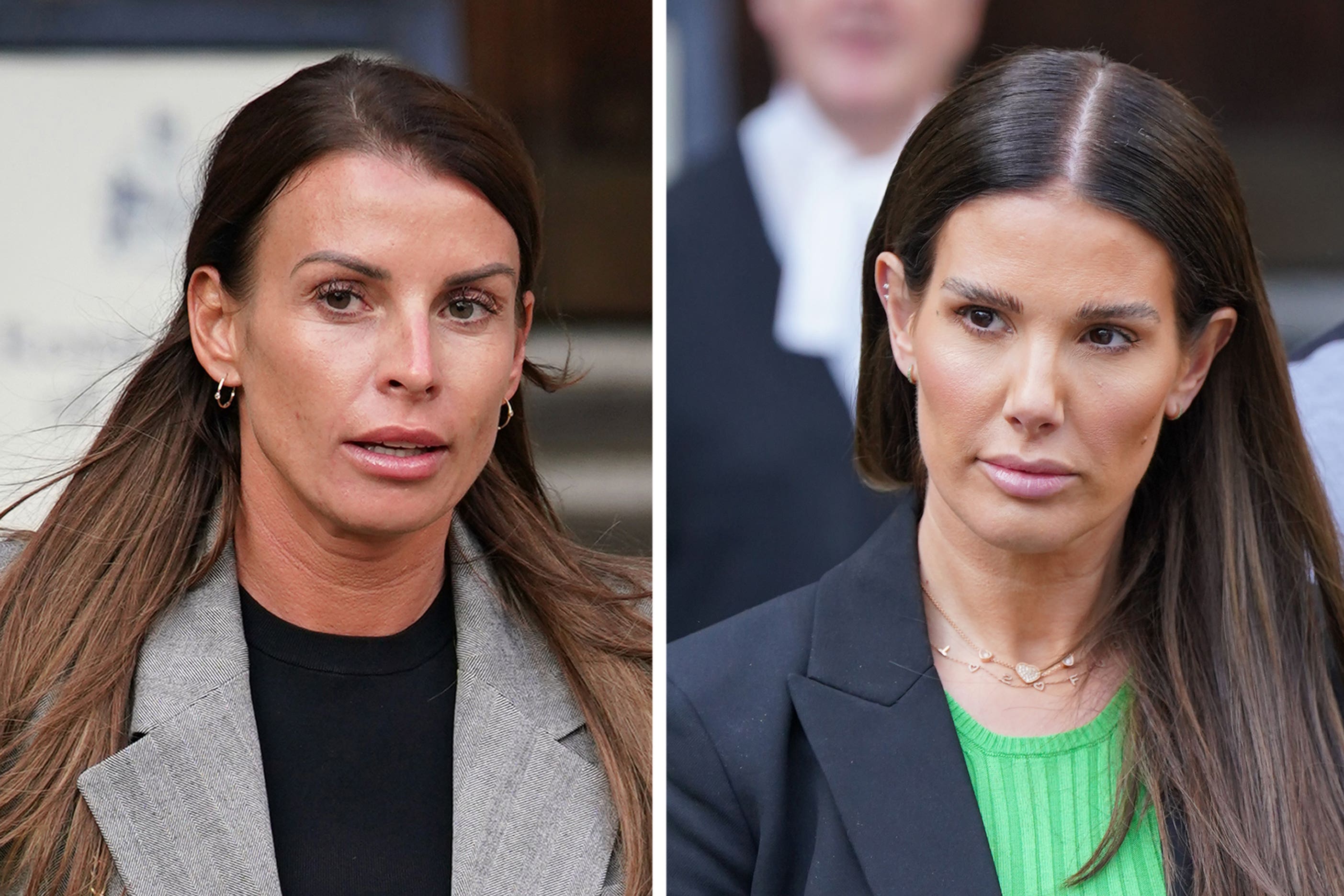 Coleen Rooney (left) and Rebekah Vardy were involved in a libel case (PA)