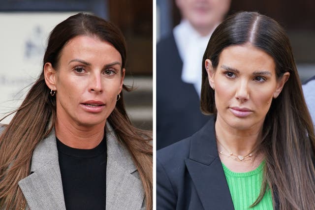 Coleen Rooney (left) and Rebekah Vardy were involved in a libel case (PA)