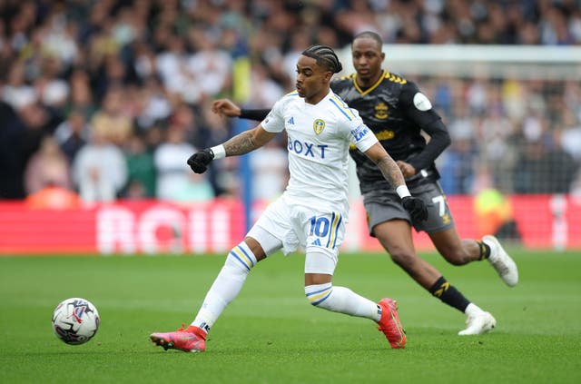 <p>Crysencio Summerville and his Leeds team lost 2-1 at home to Southampton on the final day of the regular Championship season </p>