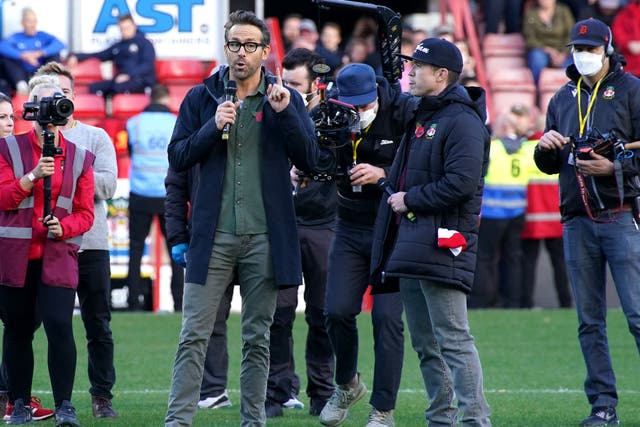 The donation was made by the club owners under the name ‘Rob and Ryan Wrexham’ (Peter Byrne/PA)