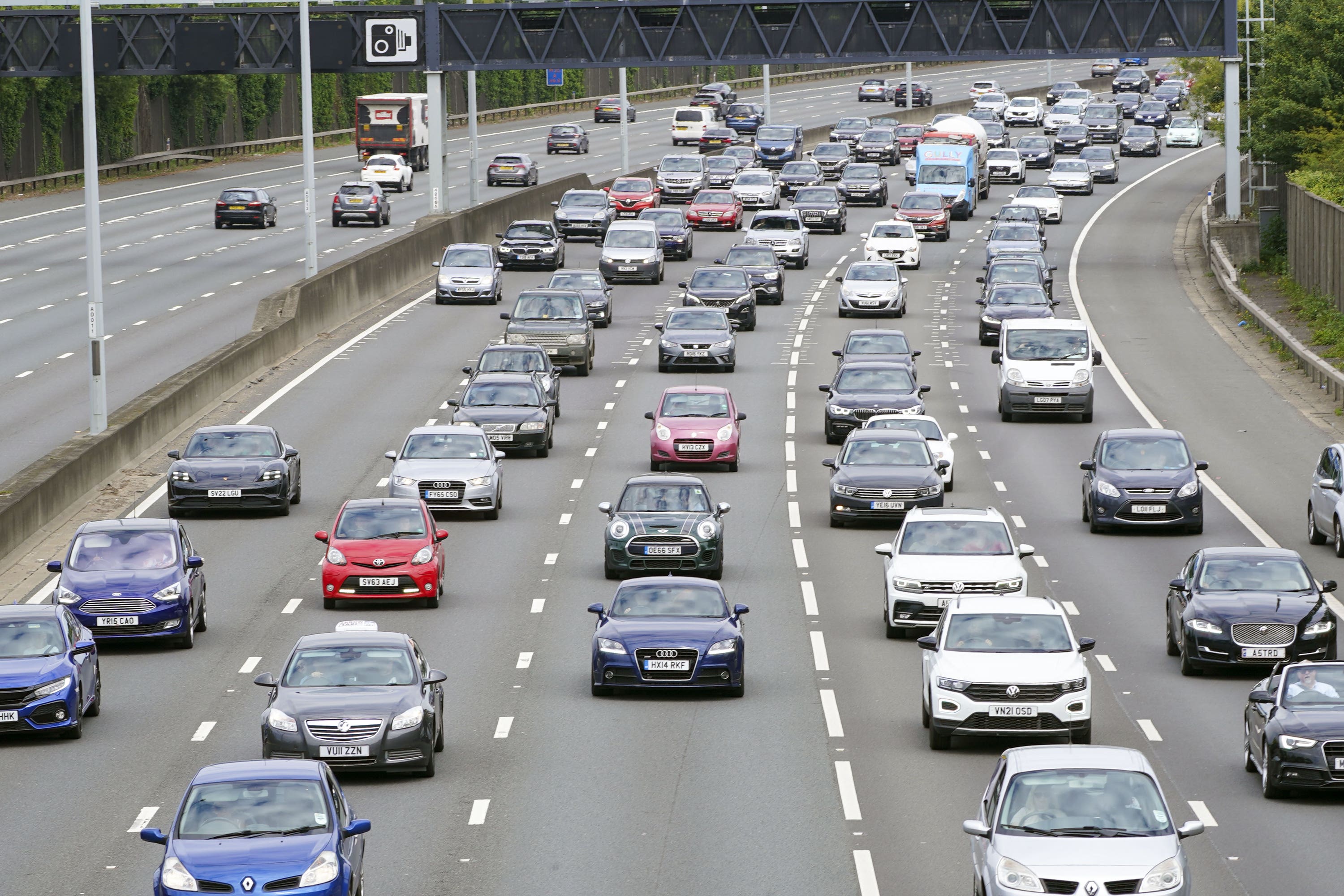 Friday saw hold-ups for bank holiday drivers near London (PA)