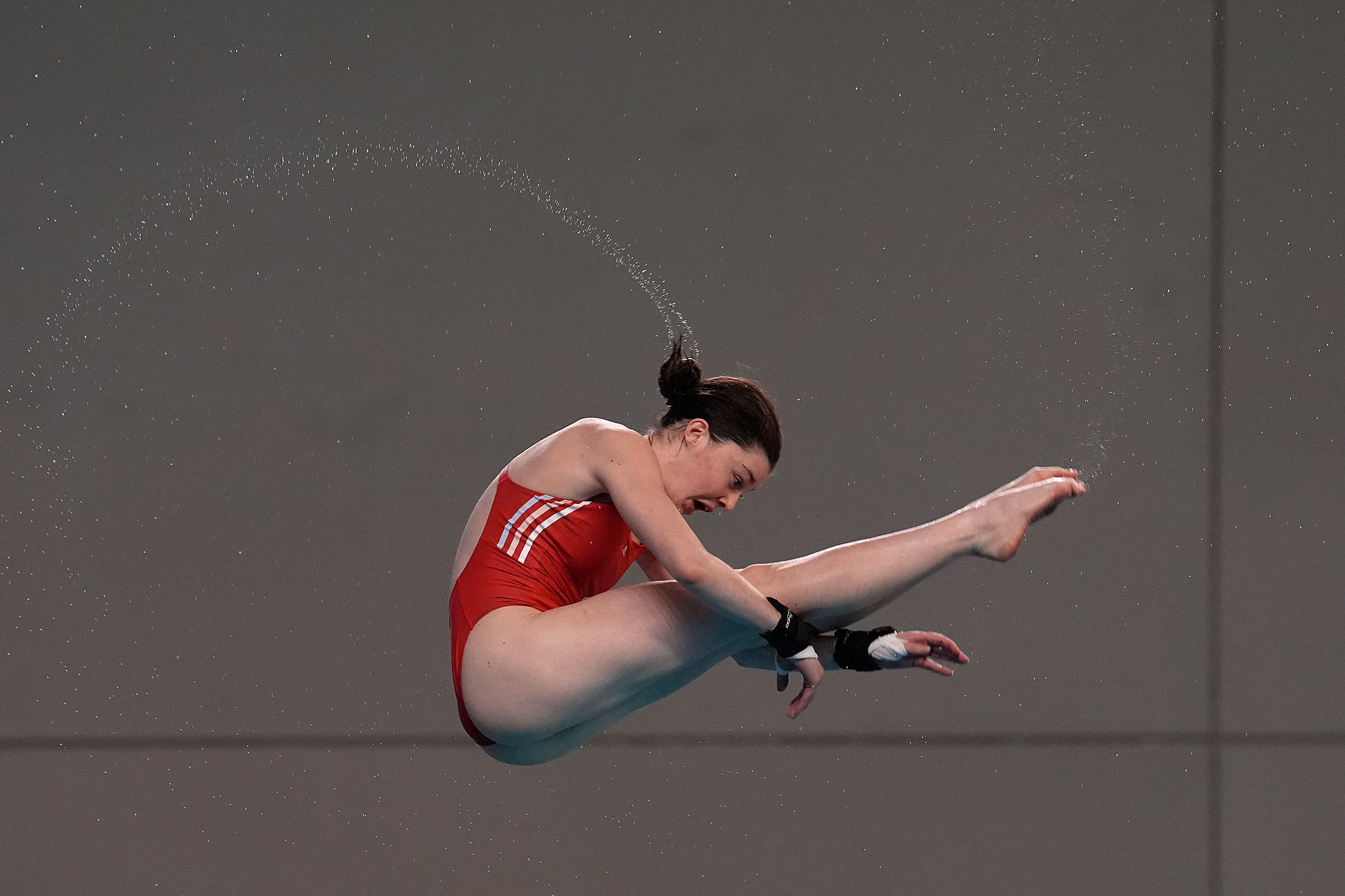Andrea Spendolini-Sirieix won 10m platform gold to confirm her Olympic qualification (Jacob King/PA)