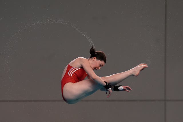 Andrea Spendolini-Sirieix won 10m platform gold to confirm her Olympic qualification (Jacob King/PA)