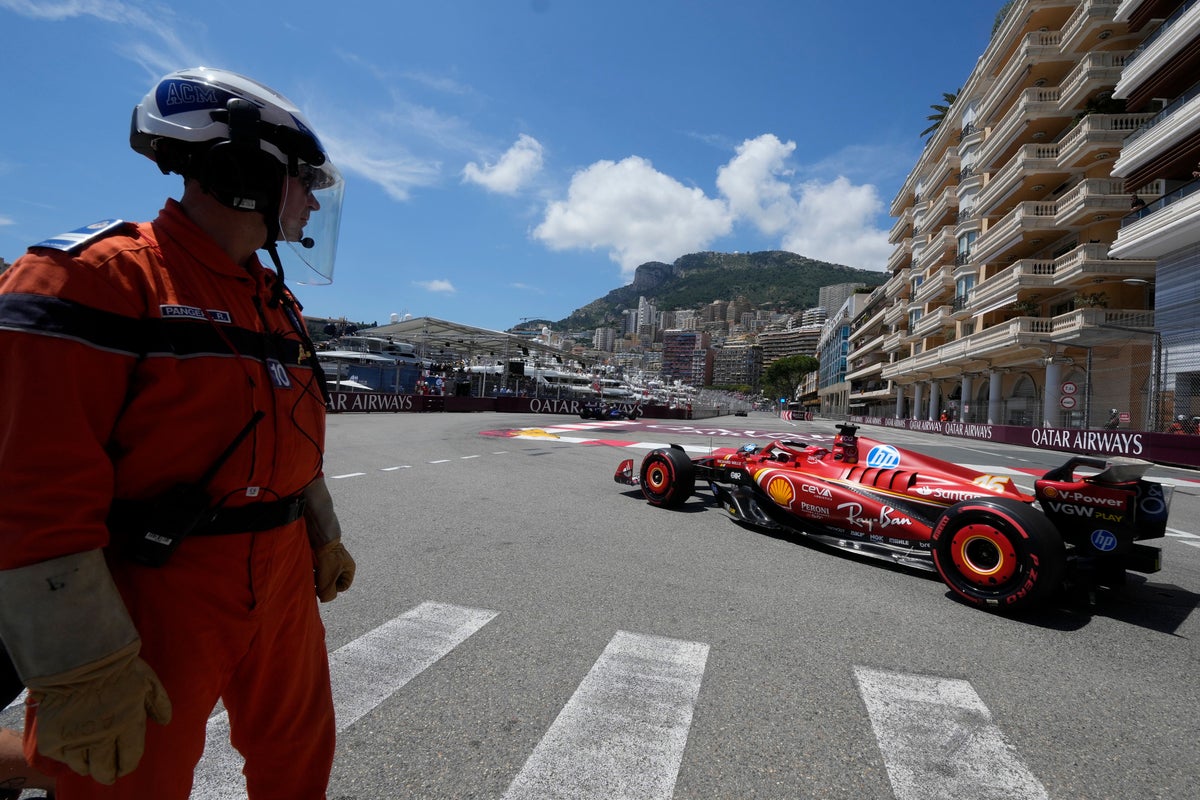Charles Leclerc fastest again in Monaco practice
