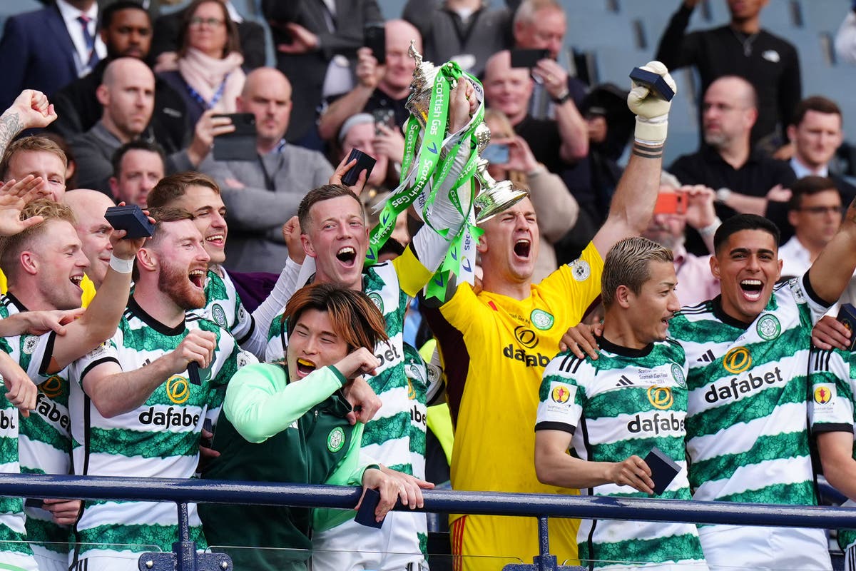 Adam Idah’s last-minute goal sees Celtic beat Rangers in Scottish Cup final