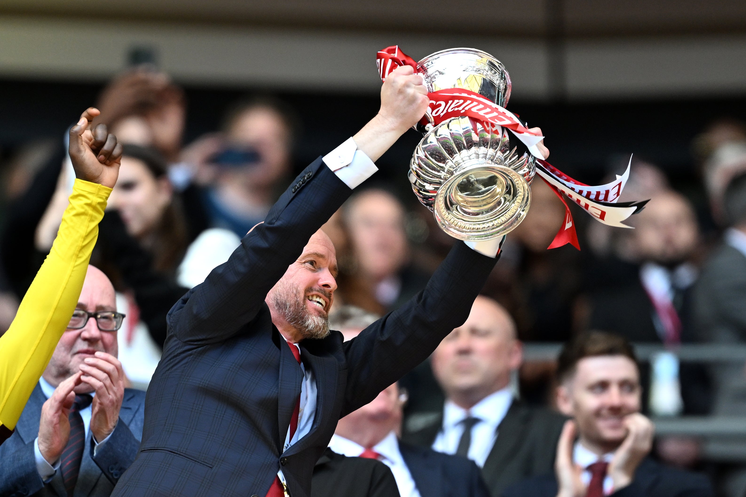Ten Hag with the FA Cup