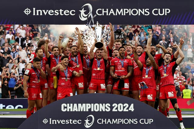 <p>Toulouse, captained by Antoine Dupont, lifted the Champions Cup for the sixth time</p>