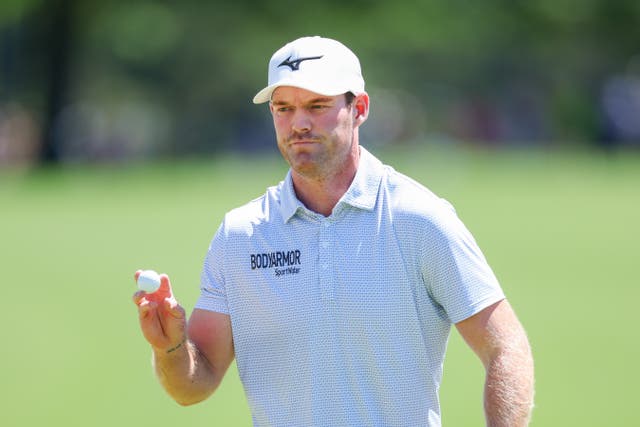 <p>Grayson Murray at the Wells Fargo Championship earlier this month</p>