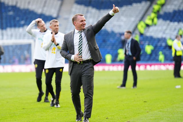 Celtic manager Brendan Rodgers praised cup hero Adam Idah (Jane Barlow/PA)