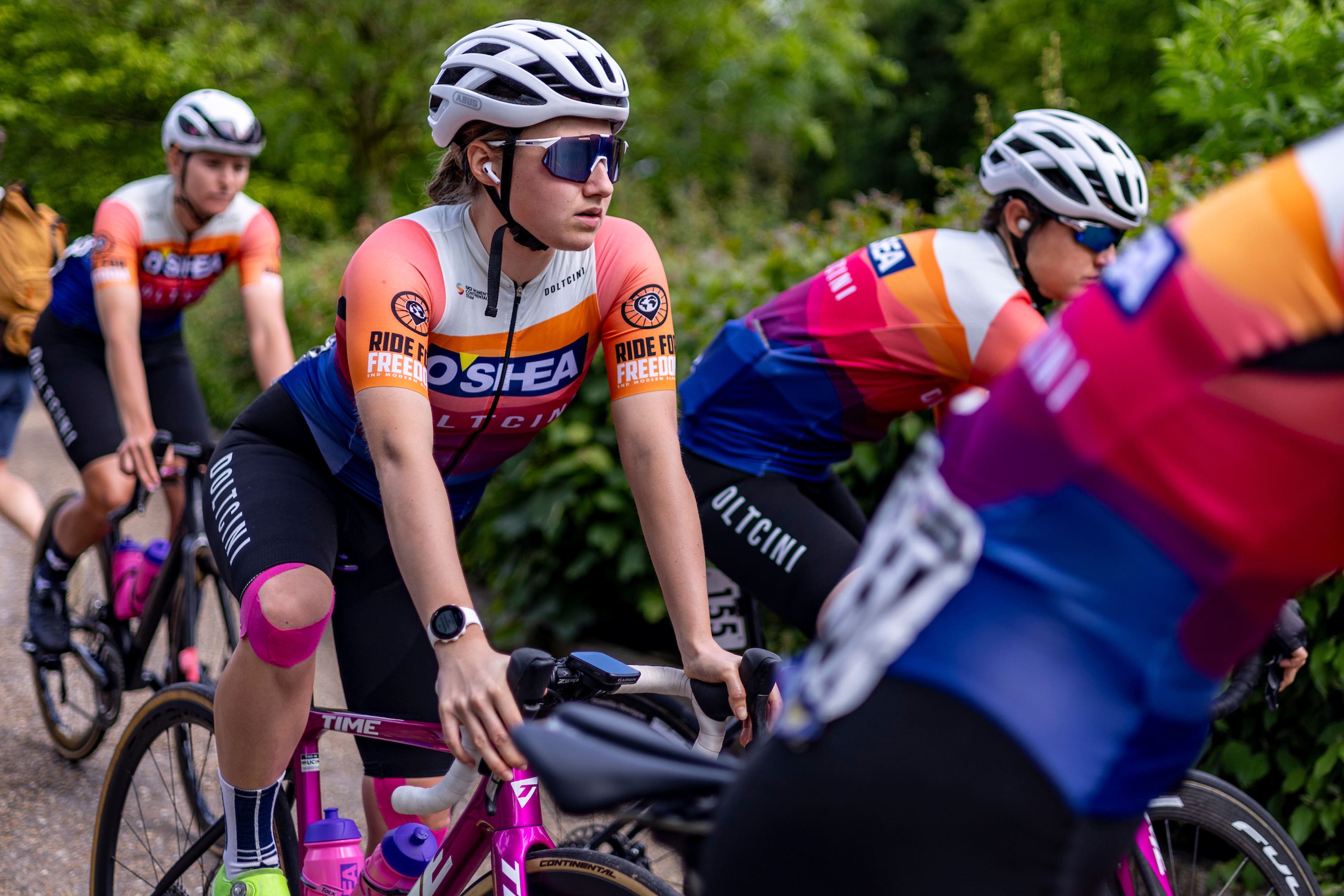 Connie Hayes during stage one of the Ford RideLondon Classique on Friday (Ford RideLondon/PA)