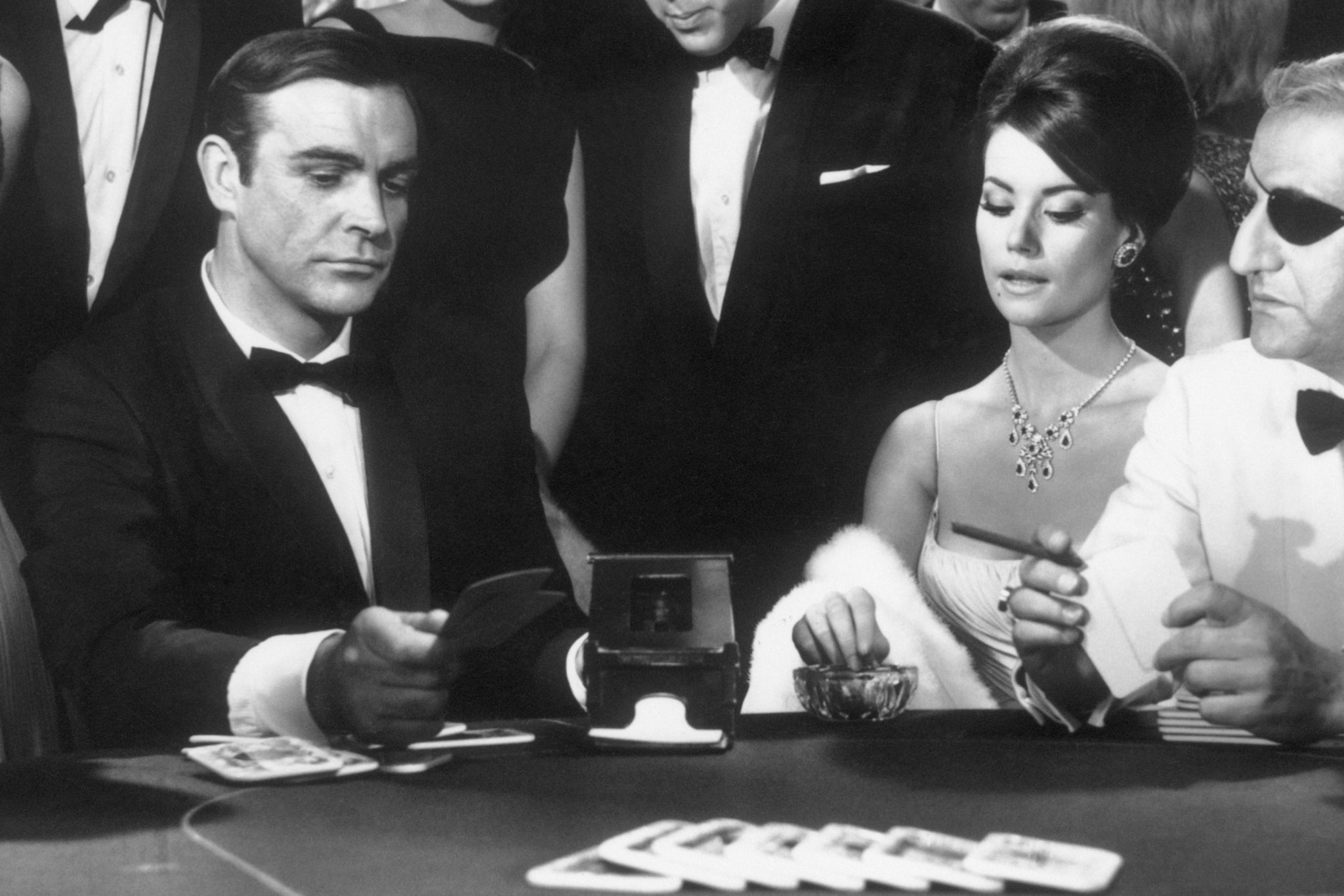 Sean Connery with Claudine Auger and Adolfo Celi in ‘Thunderball’, the film that kickstarted Bond merchandising
