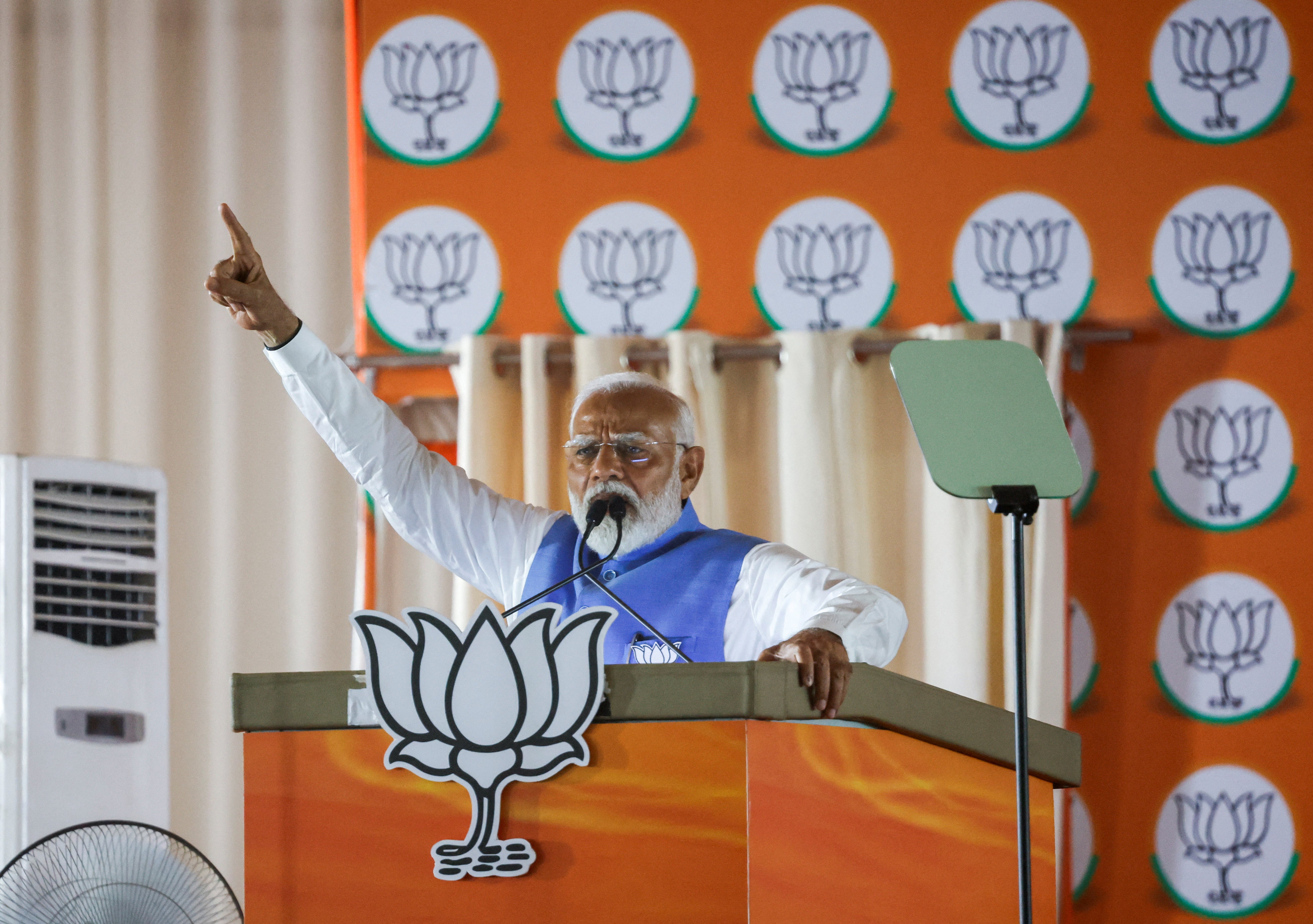 Modi at a rally in New Delhi