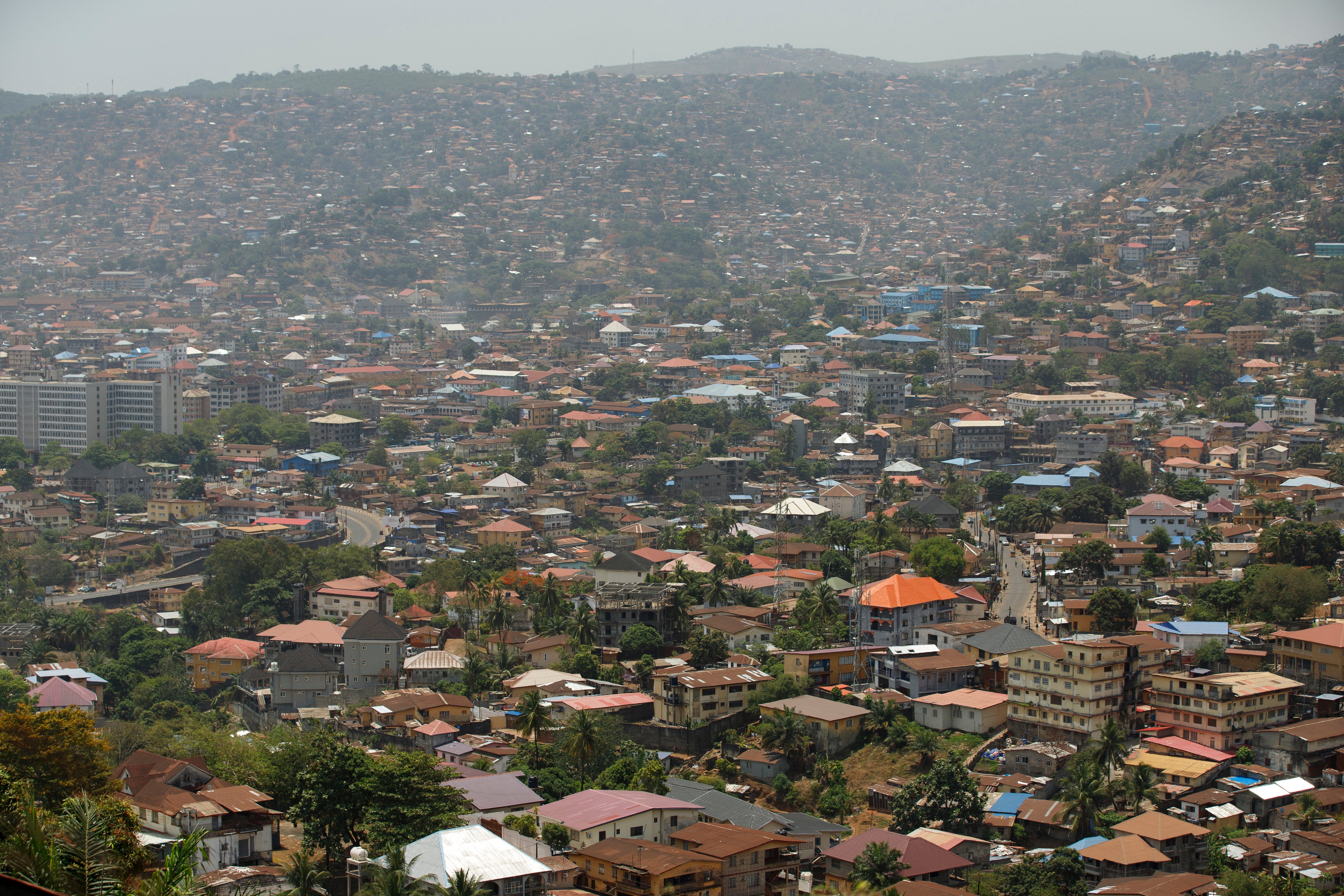 View of Freetown, Sierra Leone, Sunday, April 28, 2024