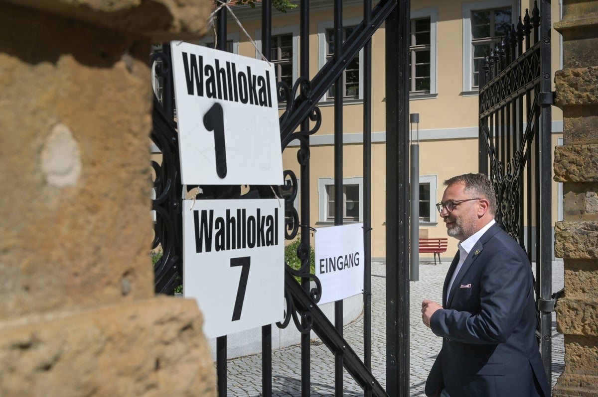 Gains but no triumph for a far-right German party in local elections in an eastern state