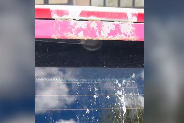 <p>Katie Price reveals vandals threw acid on pink Range Rover parked at Mucky Mansion.</p>