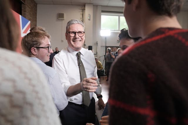 Sir Keir Starmer said Labour was campaigning with ‘energy’ and ‘a smile’ (Stefan Rousseau/PA)