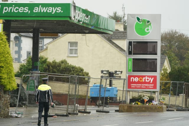 A man and a woman have been arrested in connection with the fatal explosion at a service station in Co Donegal (Brian Lawless/PA)