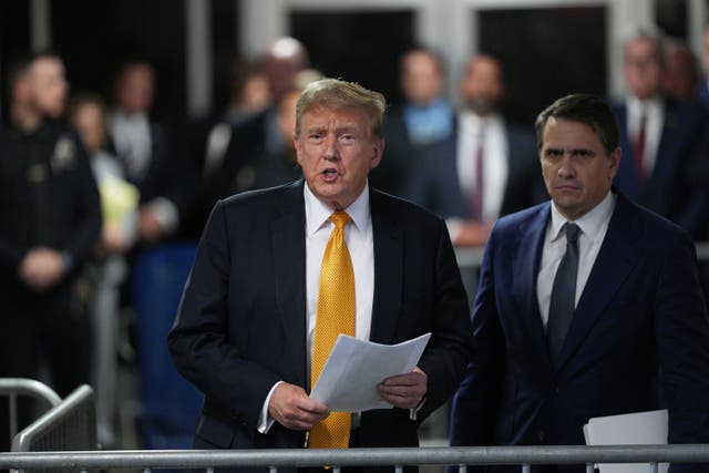 <p>Former U.S. President Donald Trump tore into the judge overseeing his trial for allegedly covering up hush money payments at Manhattan Criminal Court early on Memorial Day. (Photo by Curtis Means-Pool/Getty Images)</p>