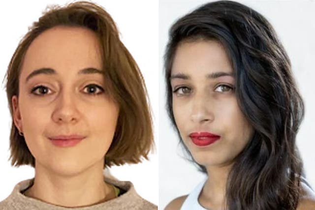 <p>The Independent’s Holly Brancroft (left) and Rebecca Thomas have been  nominated for two prestigious prizes </p>