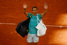 Rafael Nadal cannot escape the fading light in likely French Open farewell