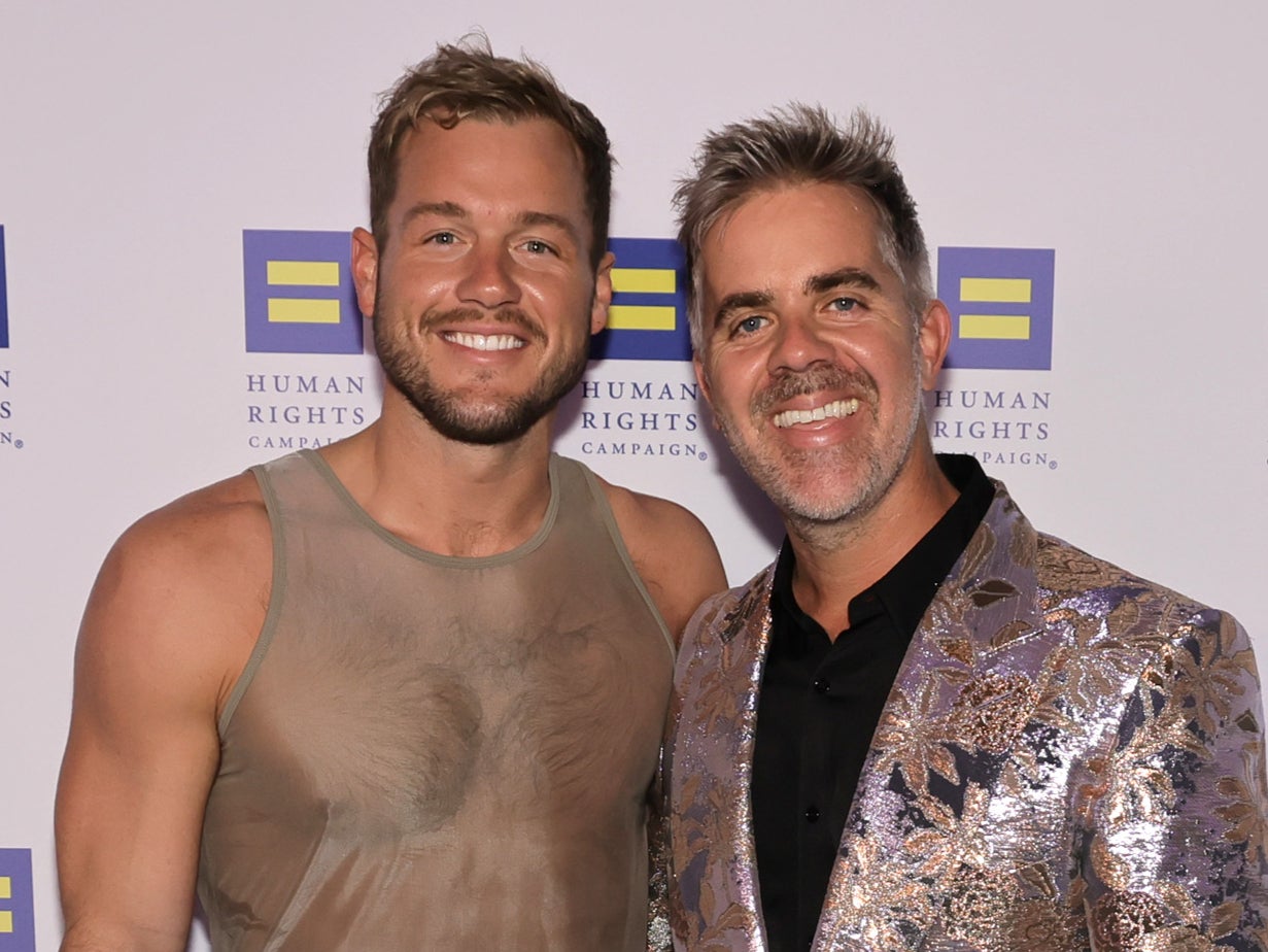 Colton Underwood (left) reveals he and his husband used an unknown sperm donor