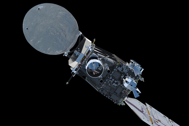 An artist’s impression of the EarthCARE satellite (ESA/ATG medialab)