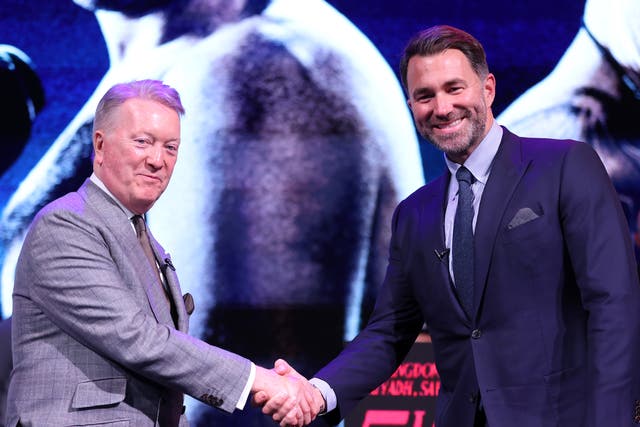 <p>Frank Warren (left) will pit five of his fighters against five of Eddie Hearn’s</p>