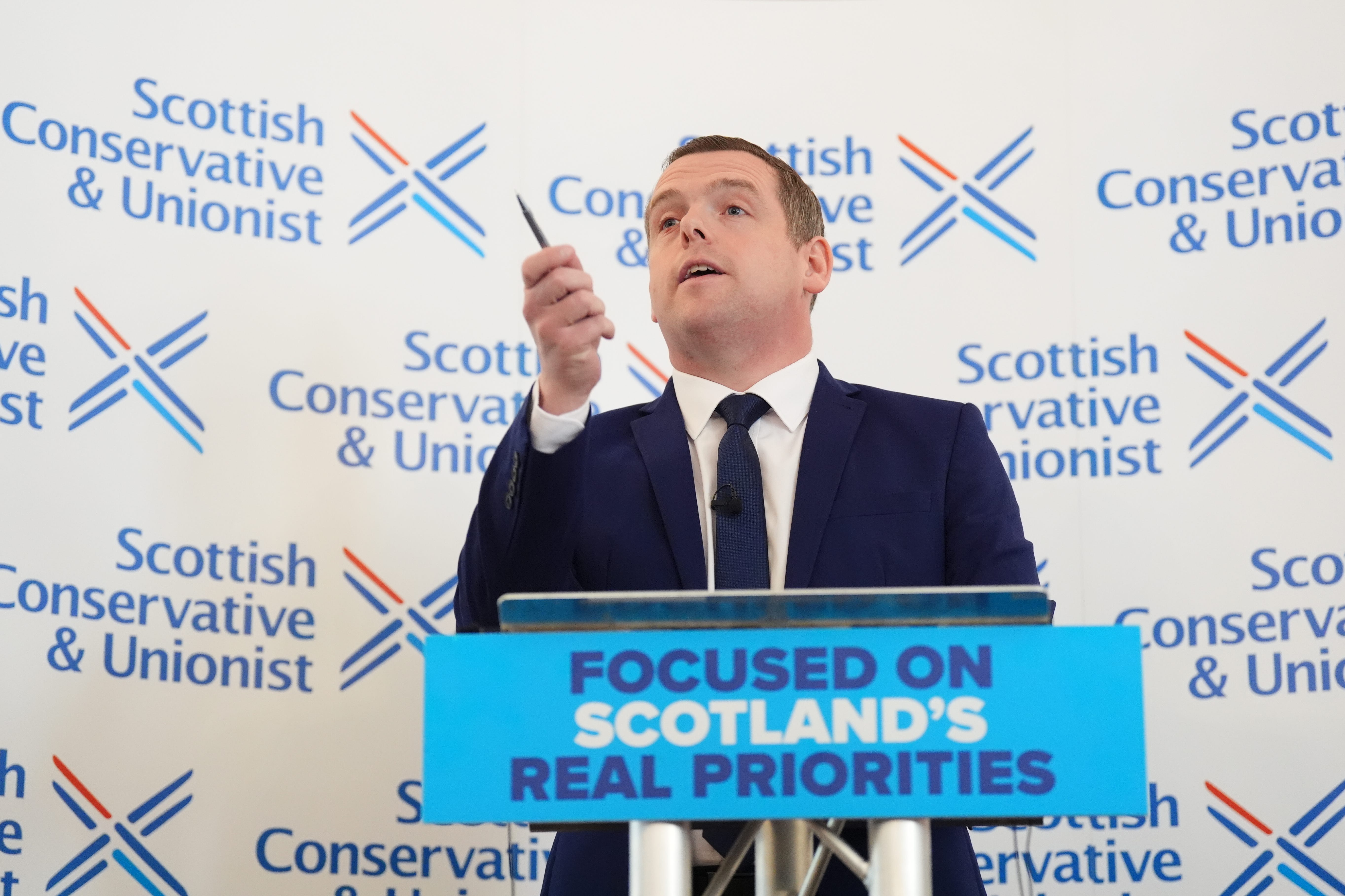 Douglas Ross addressed activists and candidates in Perth (Andrew Milligan/PA)