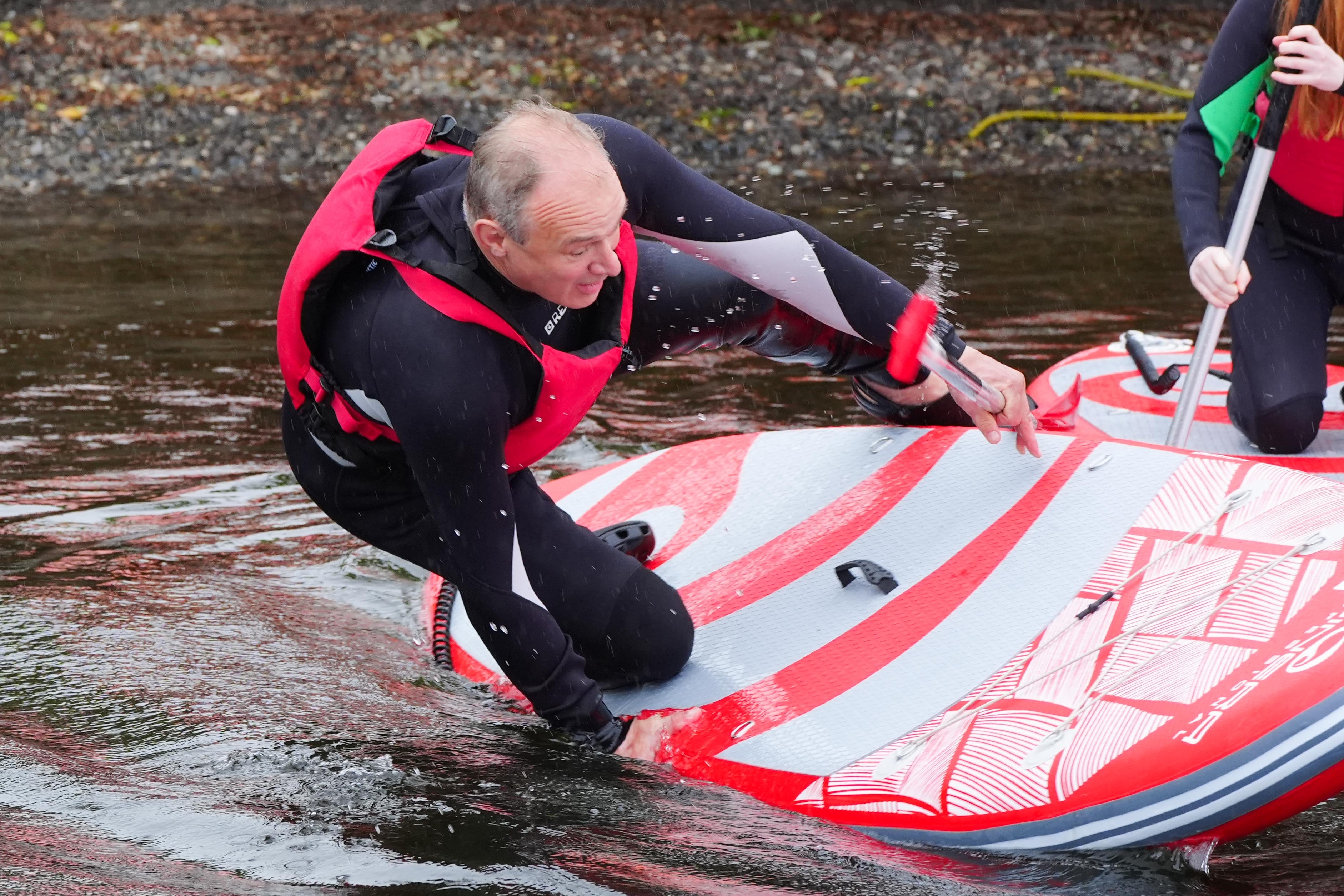 The Lib Dem leader enjoyed mixed success on the lake