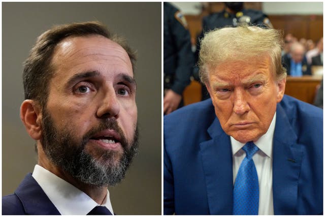 Donald Trump’s lawyers are asking Judge Aileen Cannon to issue sanctions over Jack Smith (left) and other government prosecutors for ‘bad-faith behavior’