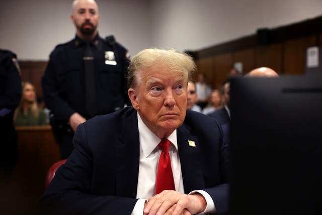 <p>Donald Trump in court on May 28, 2024 </p>