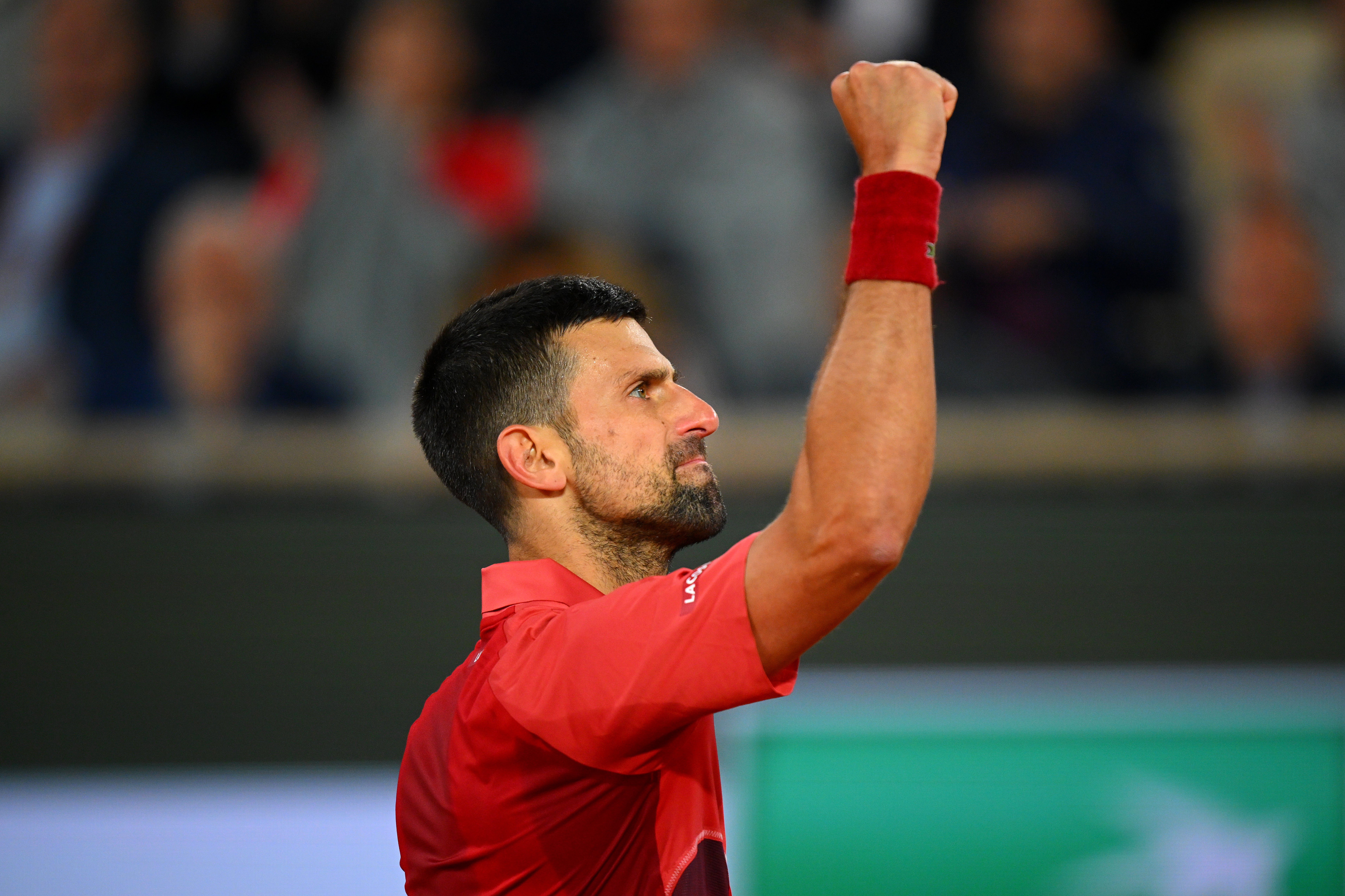 Novak Djokovic progressed to the French Open second round