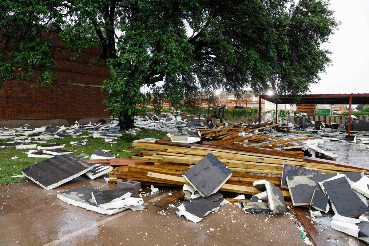 Extreme storm in Texas leaves a million without power as golf-ball sized hail pelts state
