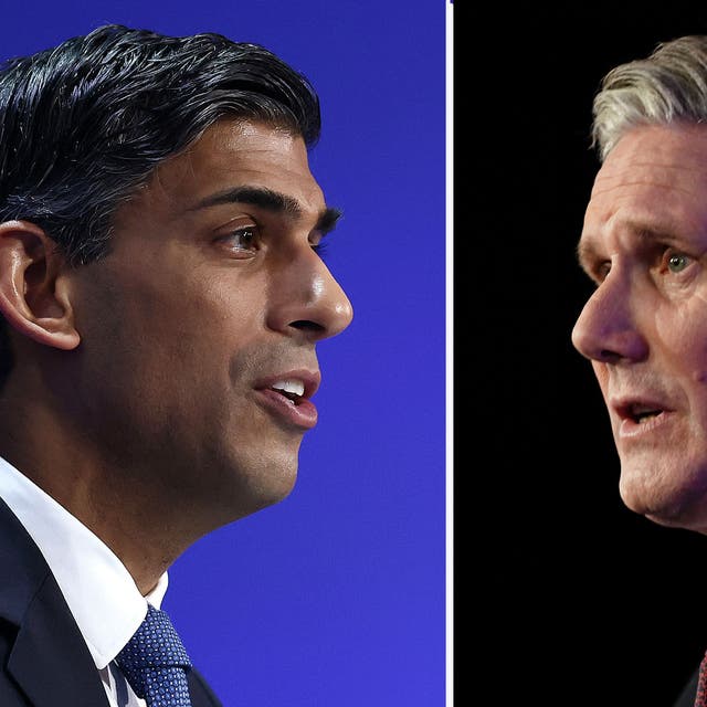 <p>Prime minister Rishi Sunak and Labour leader Sir Keir Starmer will go head to head in the first televised leaders’ debate of the general election campaign next week (PA)</p>