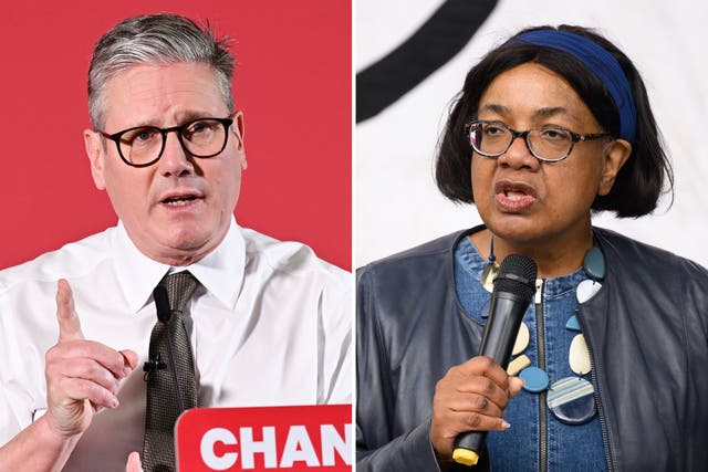 <p>Starmer has been taunted over his handling of the Diane Abbott row </p>