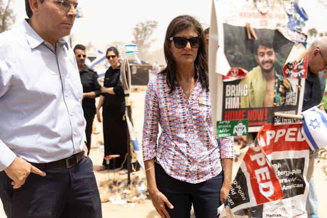 <p>American politician Nikki Haley during her visit to Israel </p>
