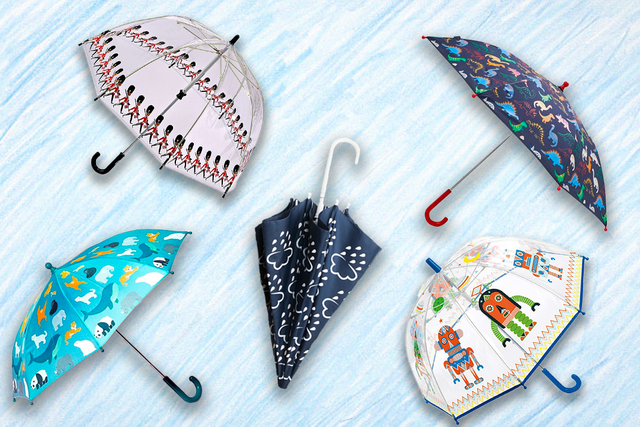<p>Our four-year-old tester braved Blighty’s famed drizzle to help us find the best kids’ umbrellas on the market</p>