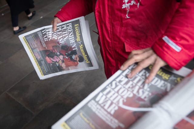 London’s Evening Standard newspaper is set to scrap its daily editions in favour of a weekly publication (Stefan Rousseau/PA)