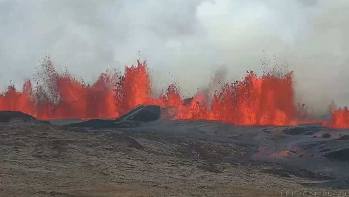 Watch: Iceland volcano erupts for fifth time in five months as state of ...